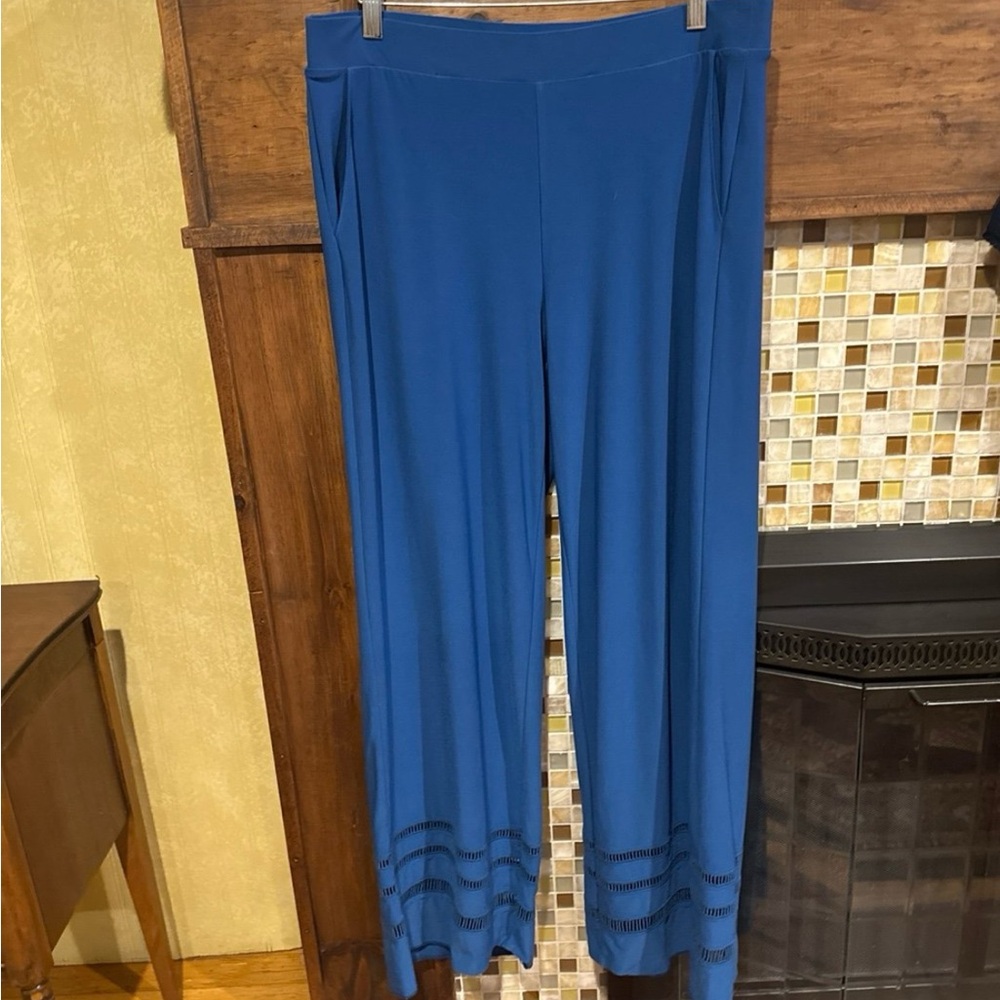 White House Black Market Blue Wide Leg Pants